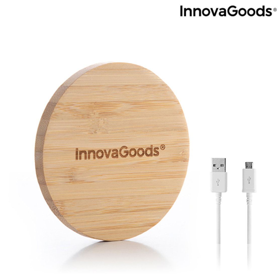 Безжично бамбуково зарядно устройство InnovaGoods