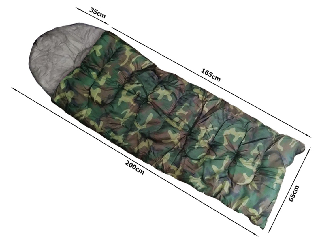 Спален чувал Mummy Camo, туристическа завивка, топла качулка