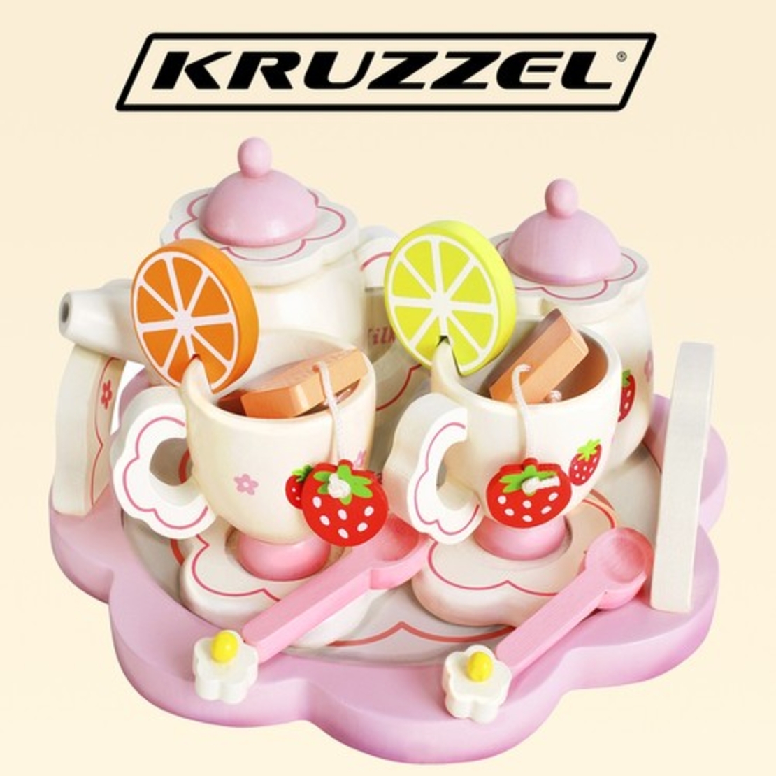 Дървен сервиз за чай Kruzzel 21950