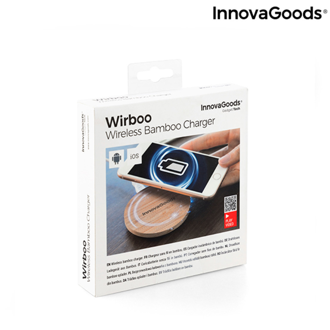 Безжично бамбуково зарядно устройство InnovaGoods