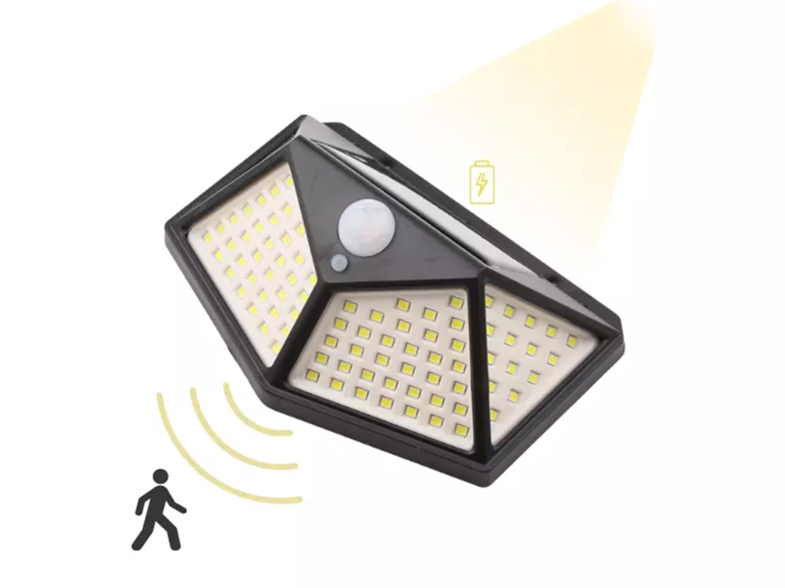 Соларна лампа 100 led със сензор за движение