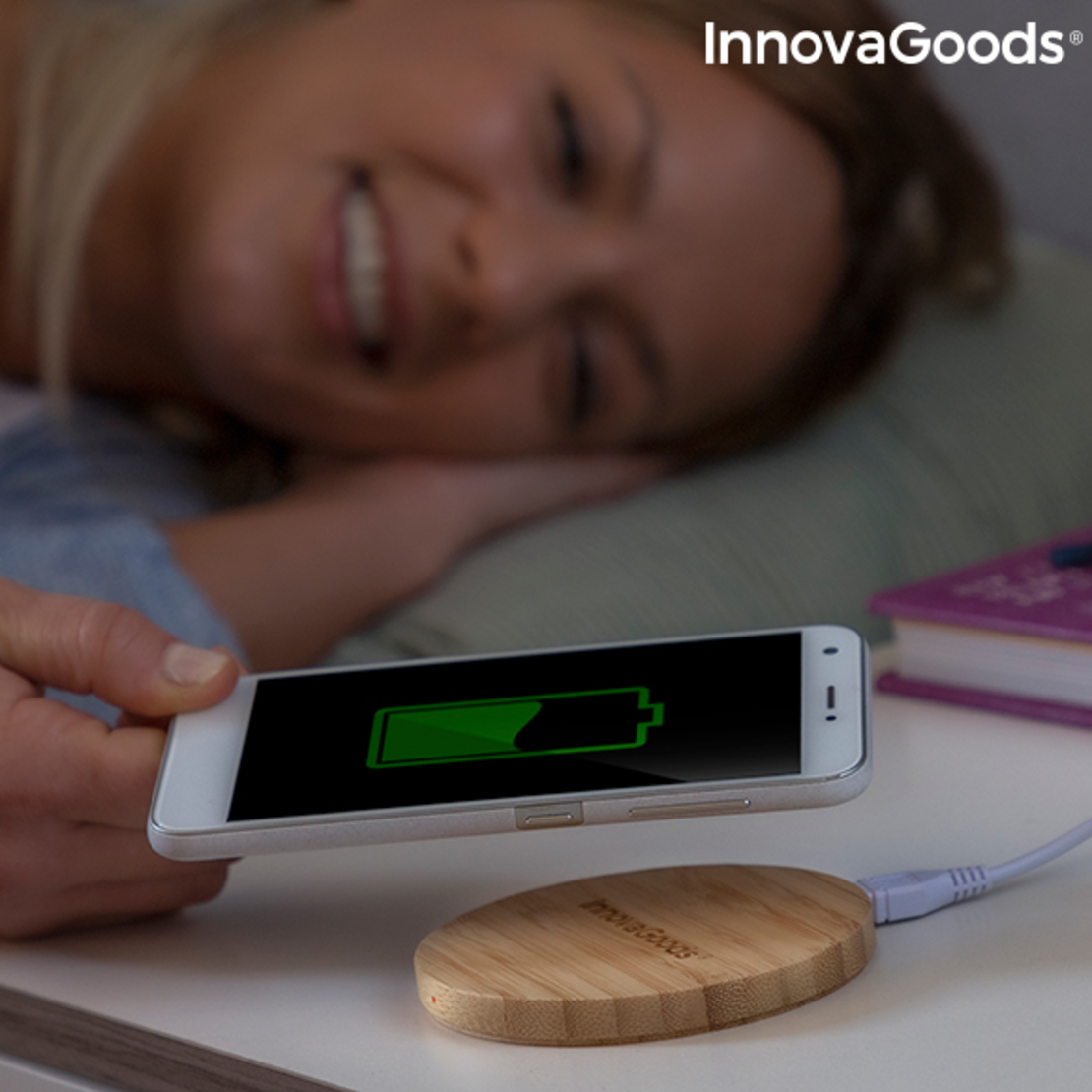 Безжично бамбуково зарядно устройство InnovaGoods