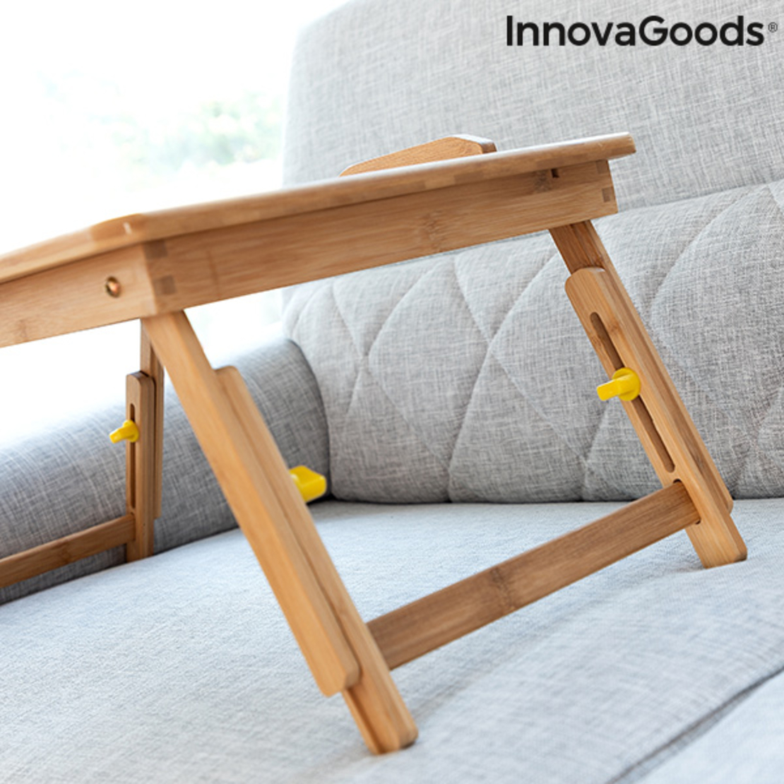 Бамбукова Помощна Сгъваема Маса Lapwood InnovaGoods
