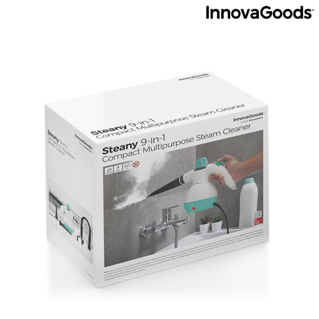 Многофункционален ръчен изпарител с аксесоари 9 в 1 Steany InnovaGoods 0,35 L 3 Bar 1000W