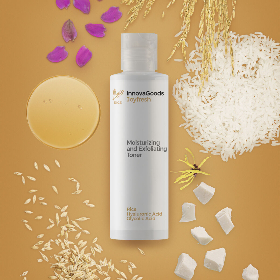 Овлажняващ и Ексфолиращ Тоник за Лице Rice Joyfresh InnovaGoods 150 ml