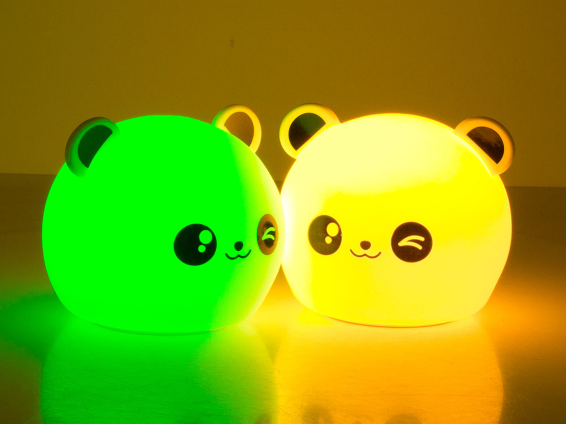Детска нощна лампа led rgb panda touch