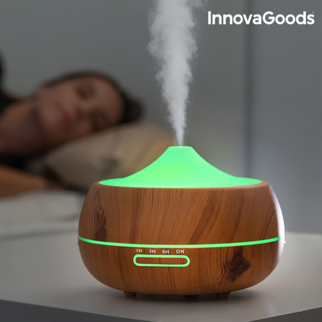 LED Овлажнител Ароматизатор Wooden-Effect InnovaGoods
