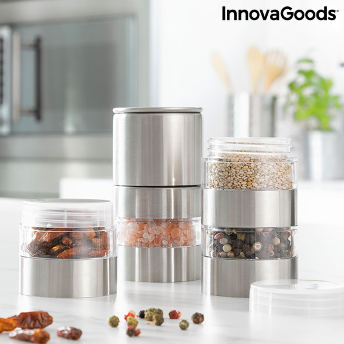 Мелница за Подправки 4 в 1 Millmix InnovaGoods