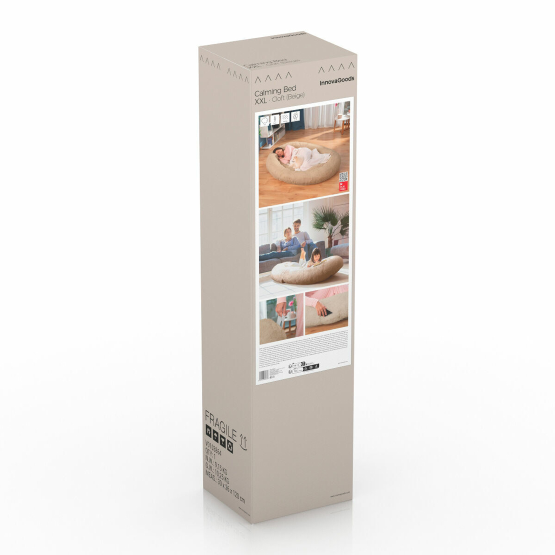 Антистресово легло за домашни любимци и хора Cloft InnovaGoods XXL Beige