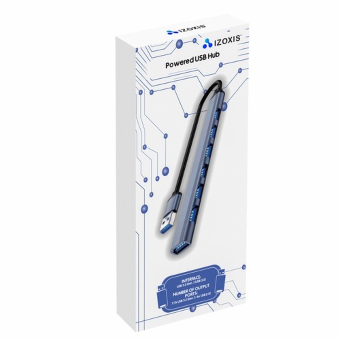 USB HUB - 1 порт 3.2 + 6 порта 2.0 Izoxis 24374