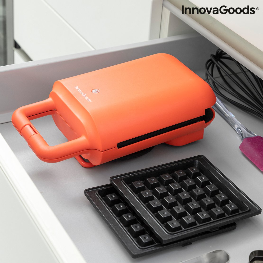 Машина за Вафли и Сандвичи 2 в 1 с Рецепти Wafflicher InnovaGoods