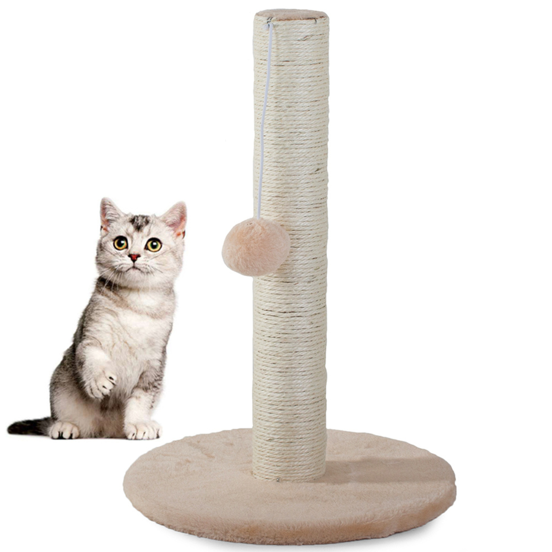Котешка драскалка, котка, стълб, топка, играчка