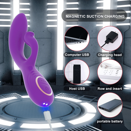 Водоустойчив Силиконов Двоен Вибратор – G-Spot и Клиторна Стимулация с Два Мотора