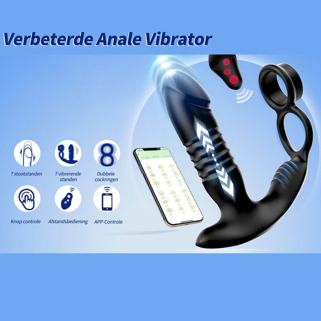 Smart Prostate Stimulator and 3-in-1 Penis Ring – Take Control of Your Pleasure via Your Phone