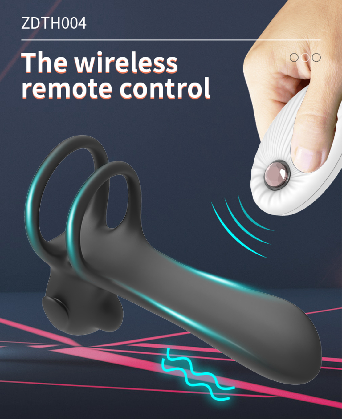 Vibrating Double Penis Ring with 20 Modes – Control Stimulation and Extend Your Pleasure