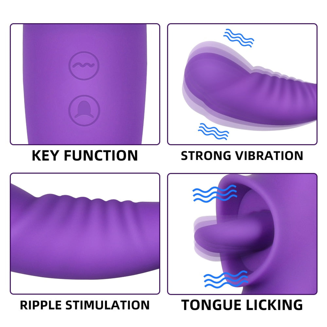 Multi-Functional Vibrator for Nipple, Clitoral, and Vaginal Stimulation