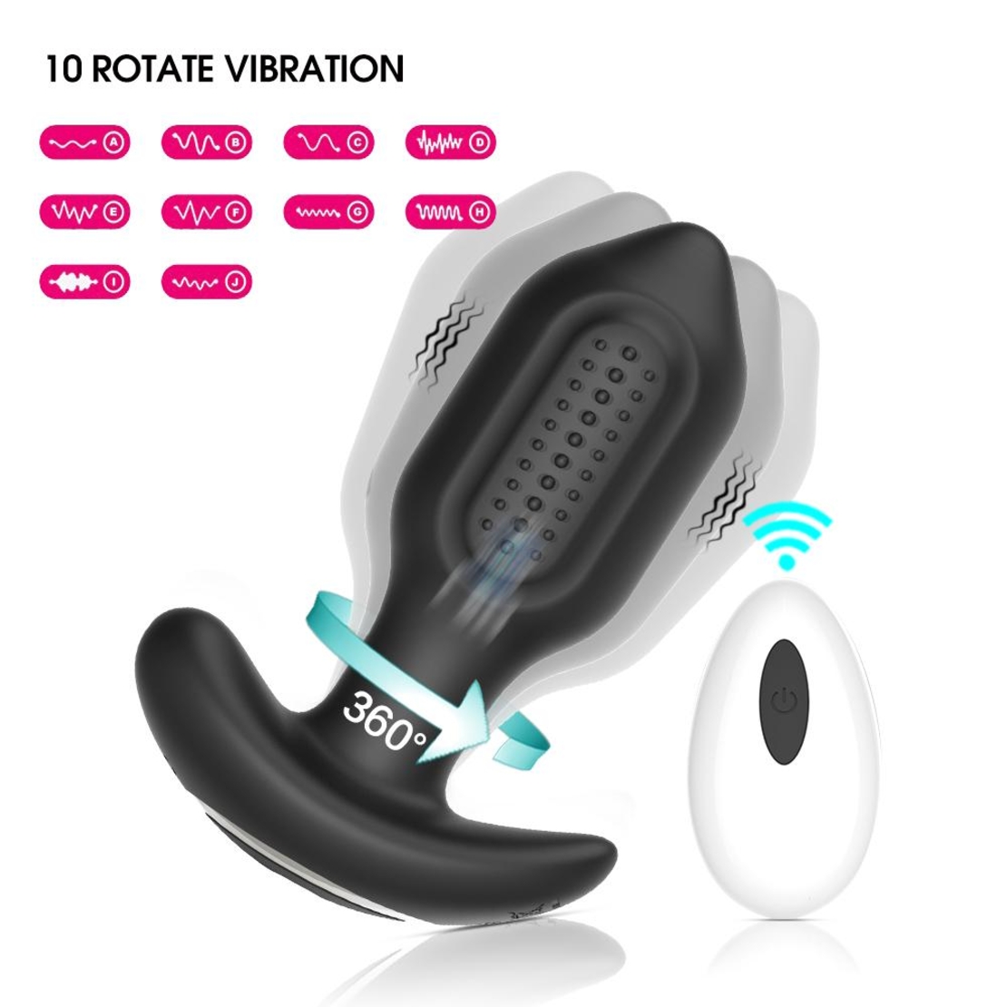 Interactive Bluetooth Anal Prostate Massager – Vibrations and Rotations for Men and Women