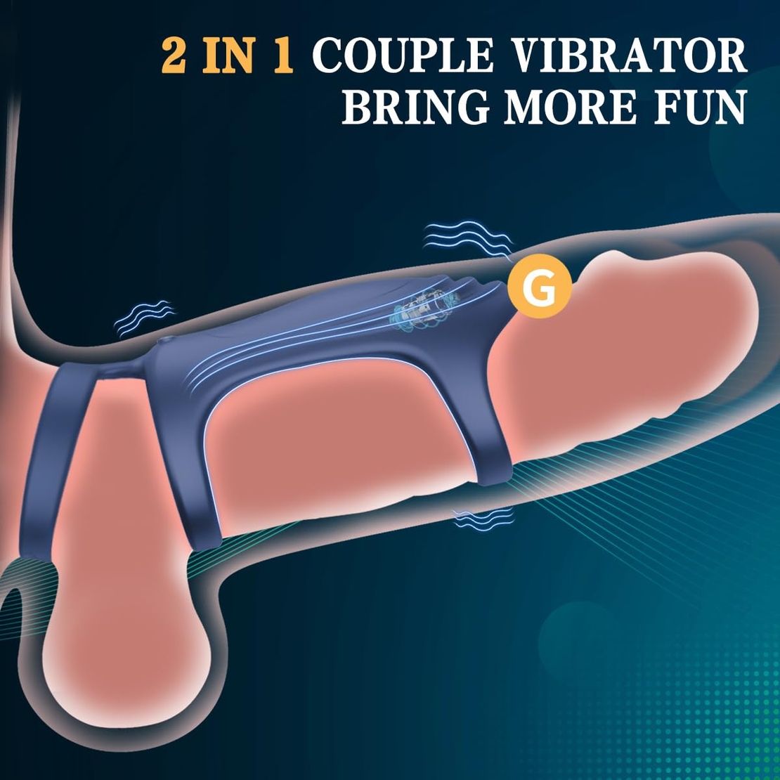 Silicone Vibrating Penis Ring with APP Bluetooth Control – 3-Ring G-Spot Stimulator for Couples