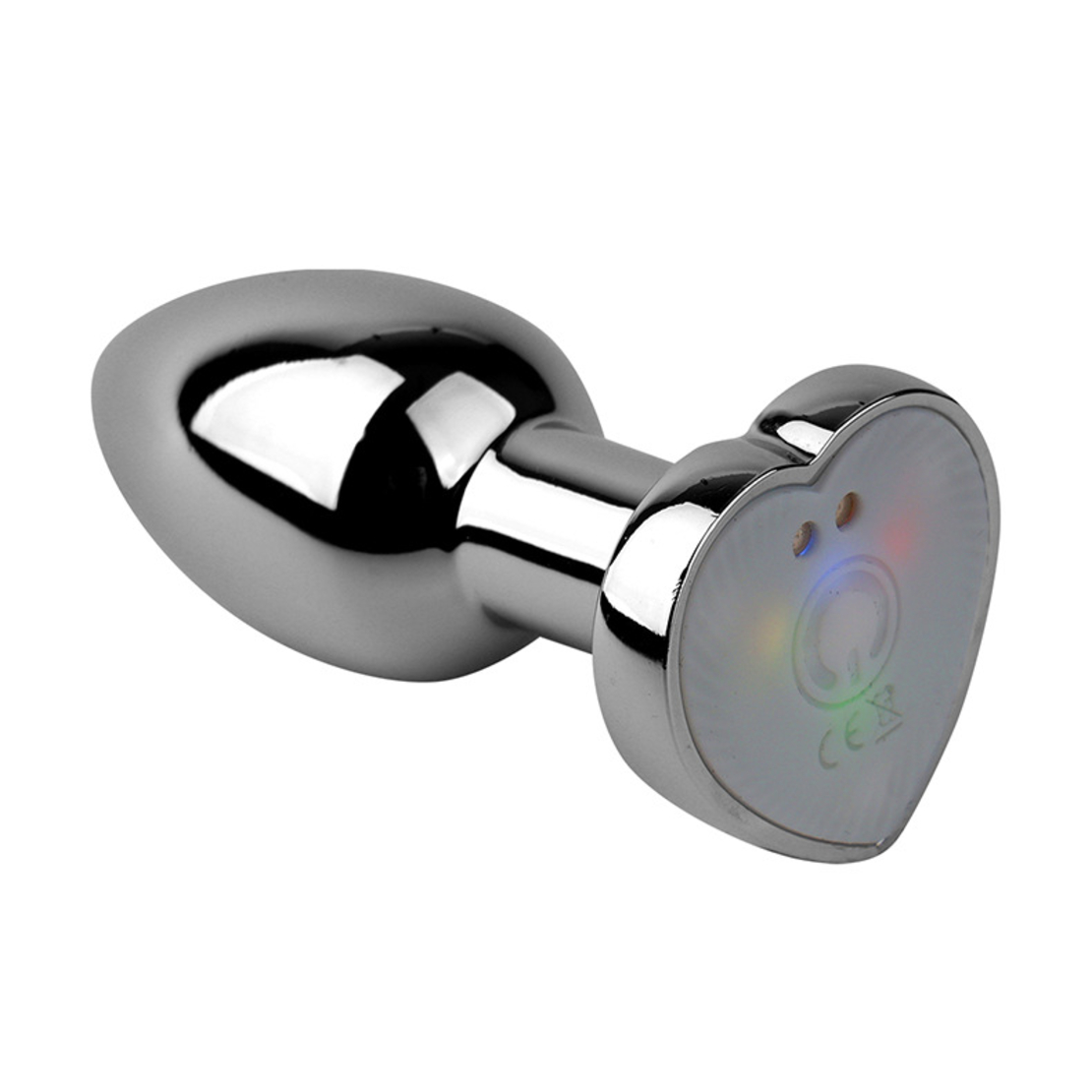 APP-Controlled Anal Vibrator with Heart-Shaped Light – Vibrating Metal Plug for Men and Women