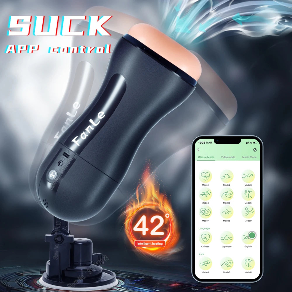 Automatic Hands-Free Masturbation Cup with APP Control – Realistic Sensation and Vibrations