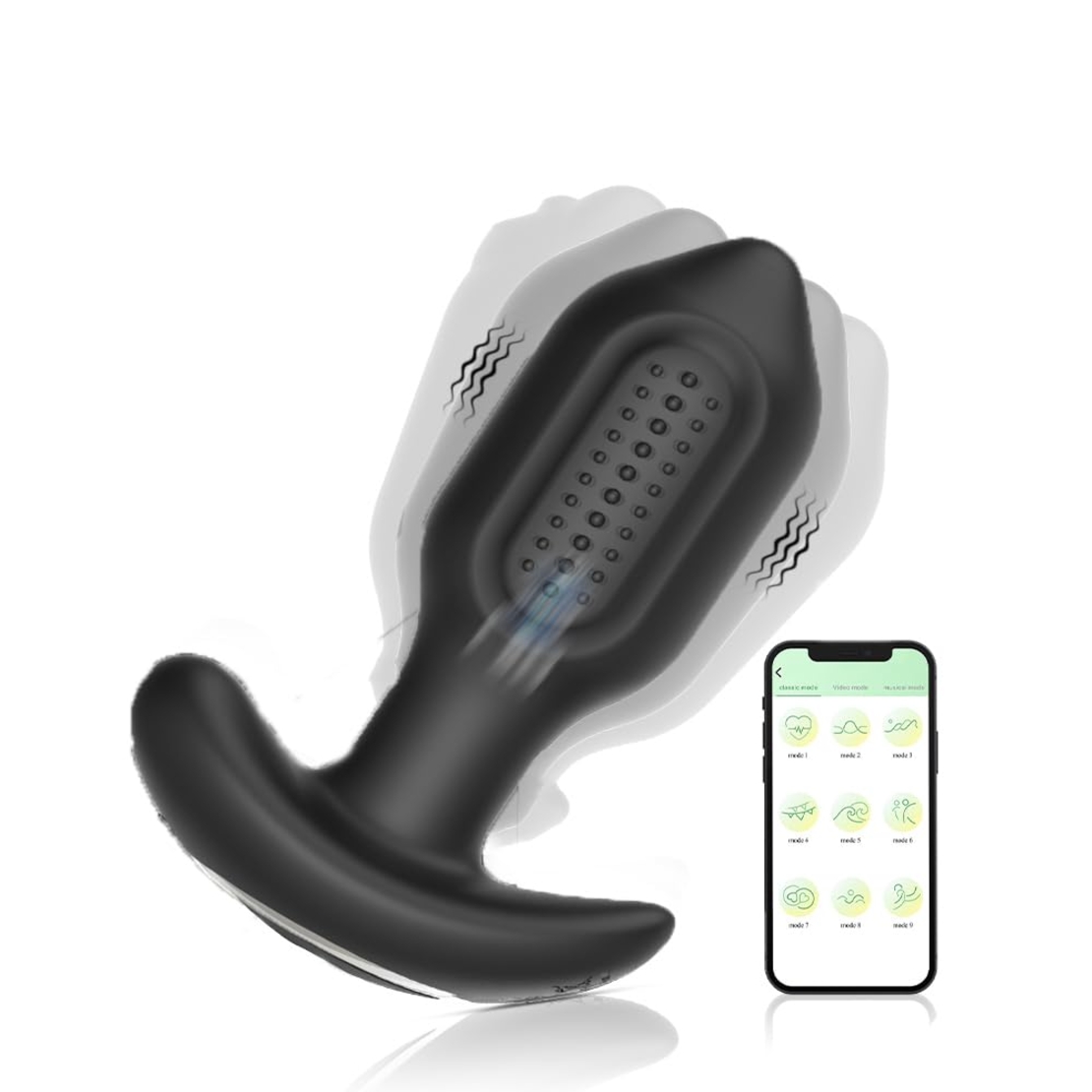 Interactive Bluetooth Anal Prostate Massager – Vibrations and Rotations for Men and Women