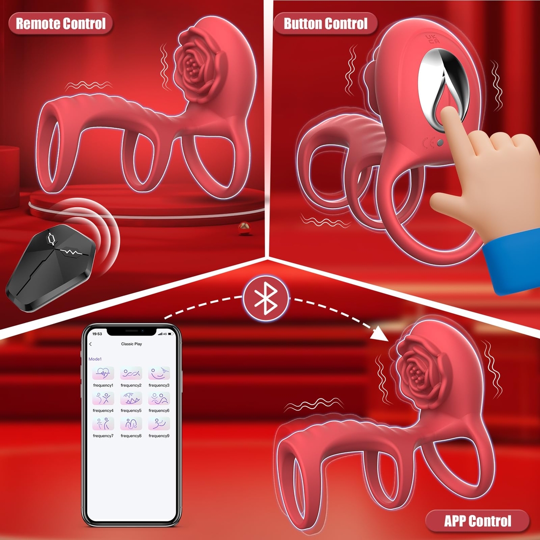 Triple Penis Ring 3-in-1 – Intense Stimulation and Pleasure for couple
