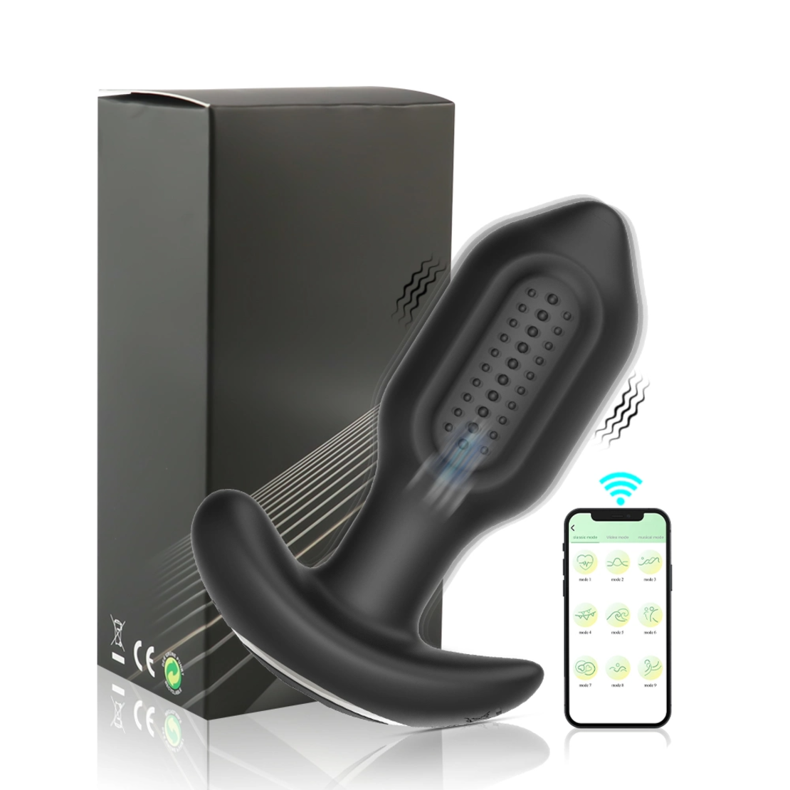 Interactive Bluetooth Anal Prostate Massager – Vibrations and Rotations for Men and Women