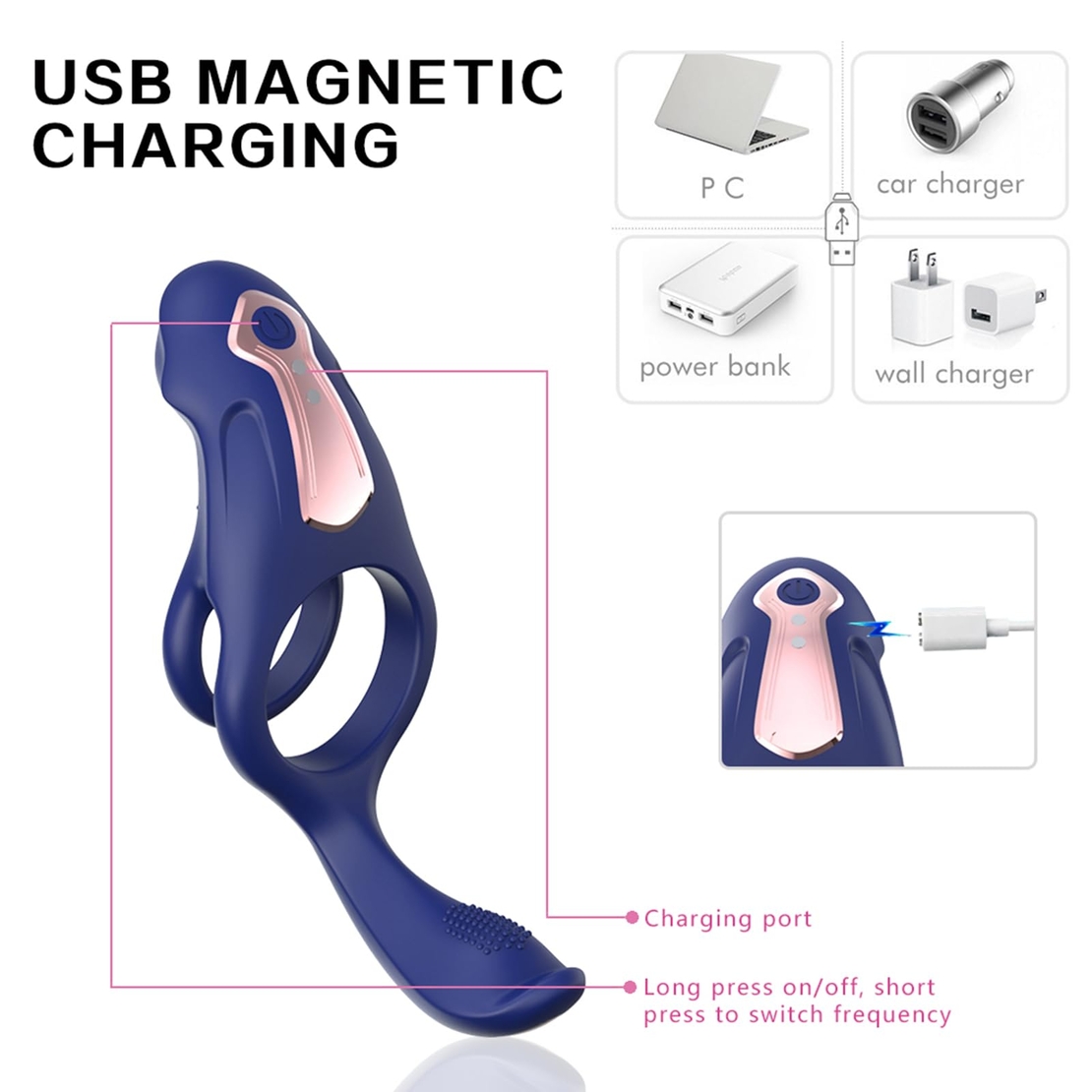 Vibrating Penis Ring with App Control – 9 Modes for Delayed Ejaculation and Clitoral Stimulation