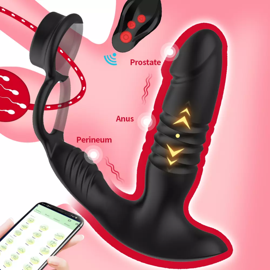 Smart Prostate Stimulator and 3-in-1 Penis Ring – Take Control of Your Pleasure via Your Phone
