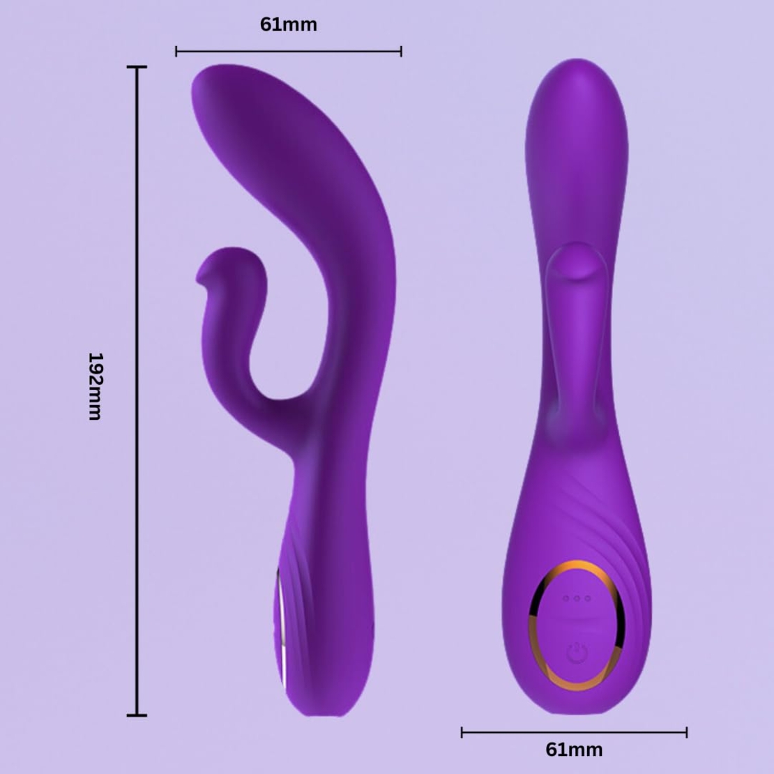 Водоустойчив Силиконов Двоен Вибратор – G-Spot и Клиторна Стимулация с Два Мотора