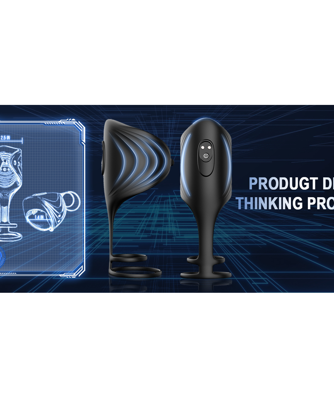 Смарт Bluetooth пенис тренажор с двойни пръстени – 10 вибрационни режима за контрол и издръжливост