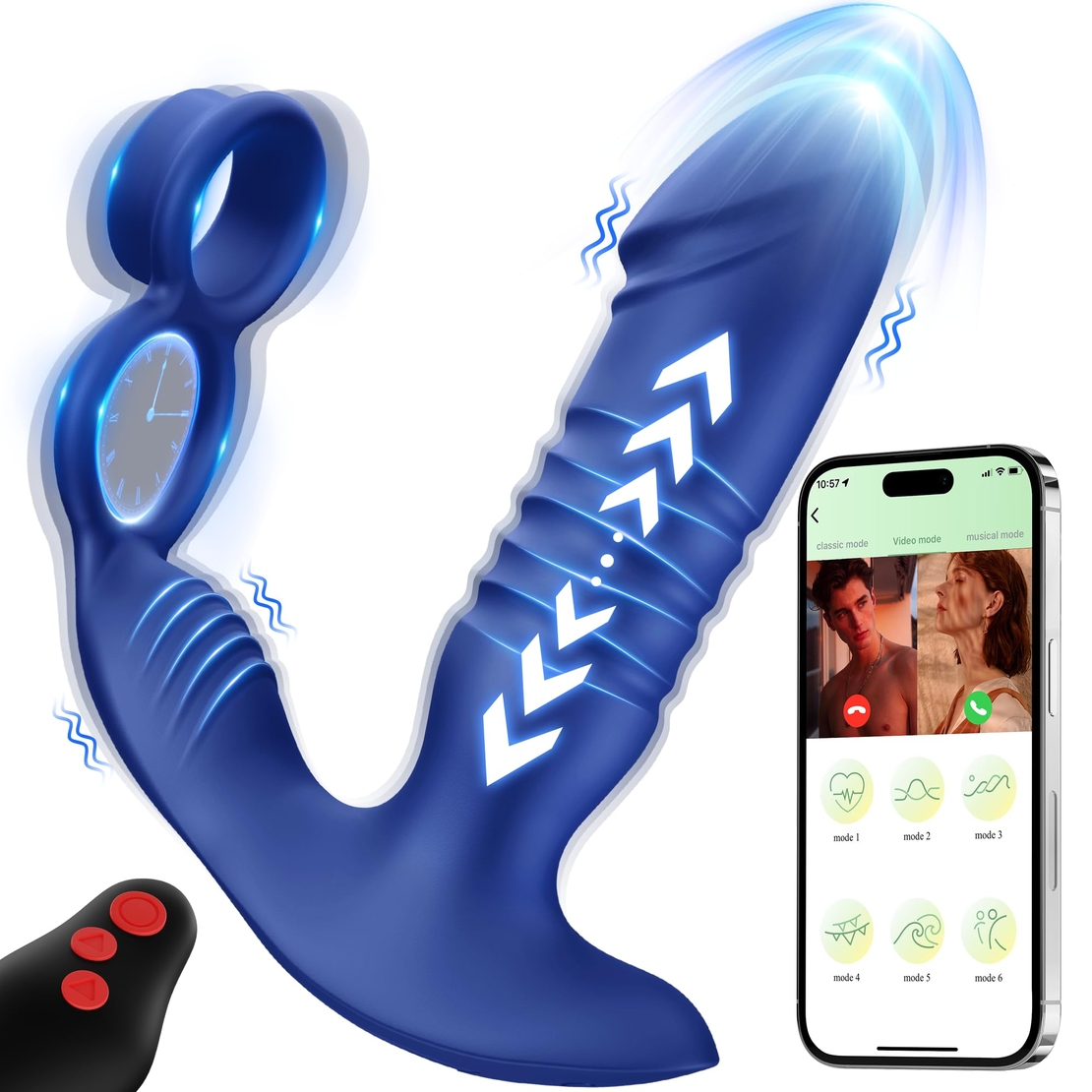 Smart Prostate Stimulator and 3-in-1 Penis Ring – Take Control of Your Pleasure via Your Phone