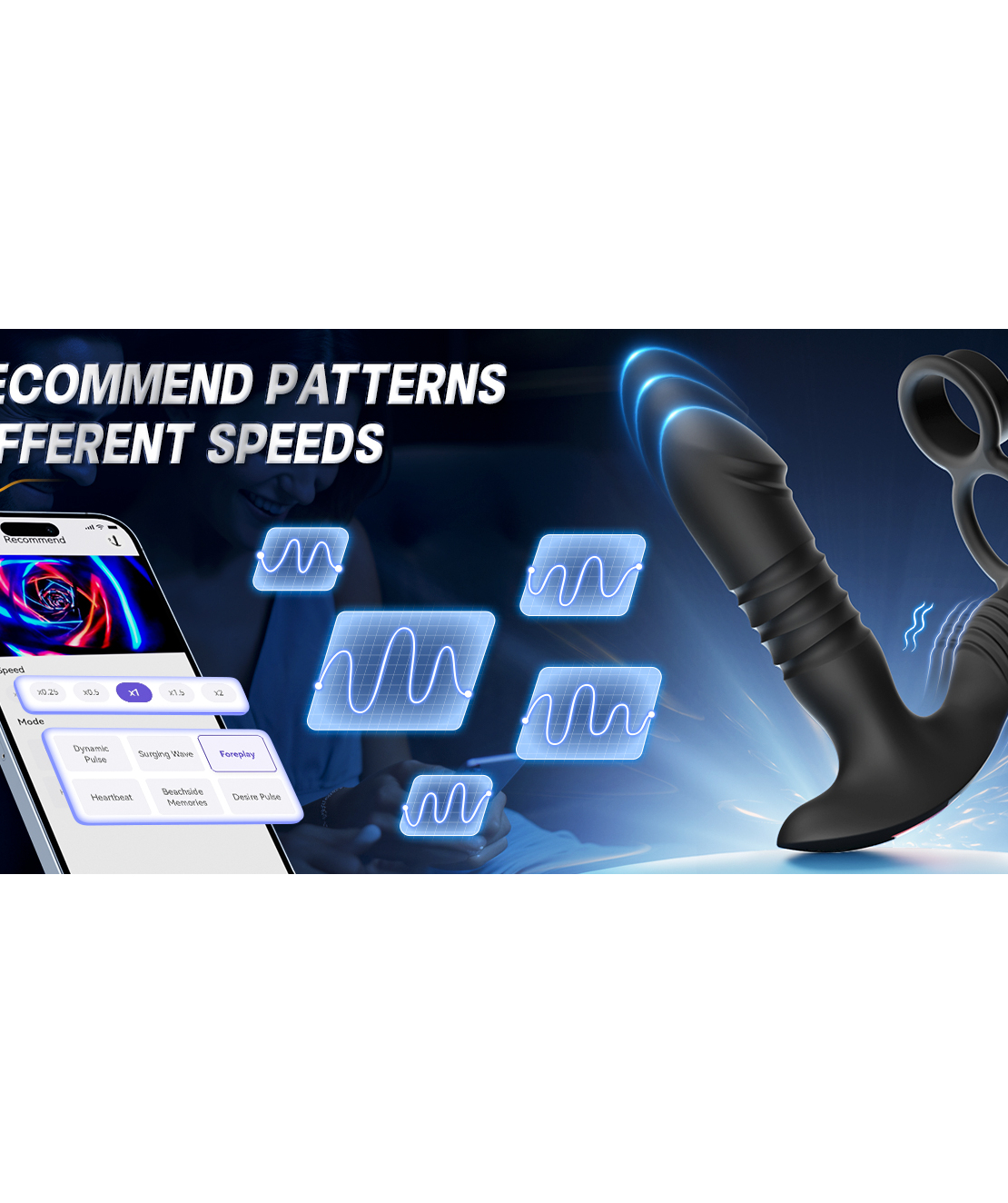 Smart Prostate Stimulator and 3-in-1 Penis Ring – Take Control of Your Pleasure via Your Phone