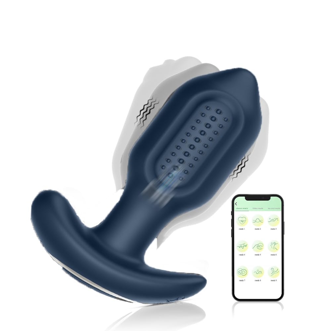 Interactive Bluetooth Anal Prostate Massager – Vibrations and Rotations for Men and Women