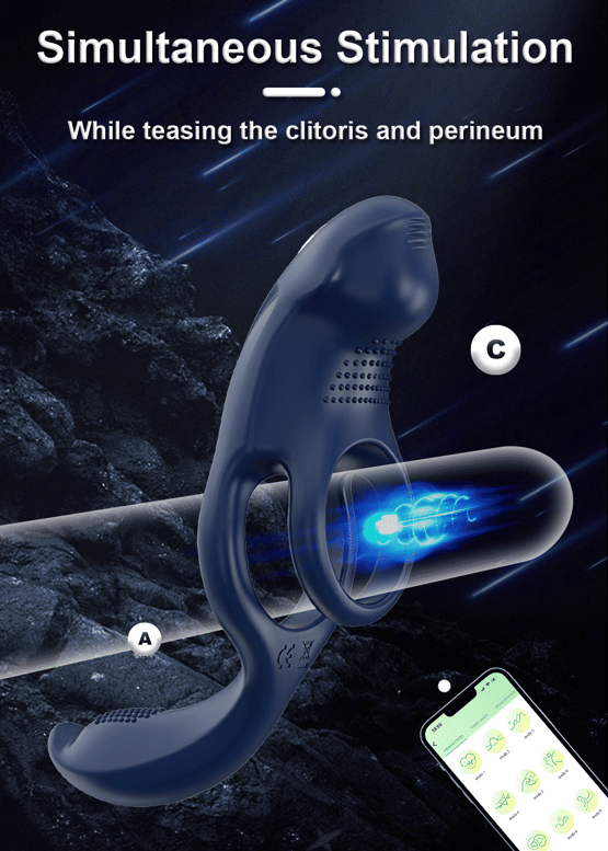 Vibrating Penis Ring with App Control – 9 Modes for Delayed Ejaculation and Clitoral Stimulation