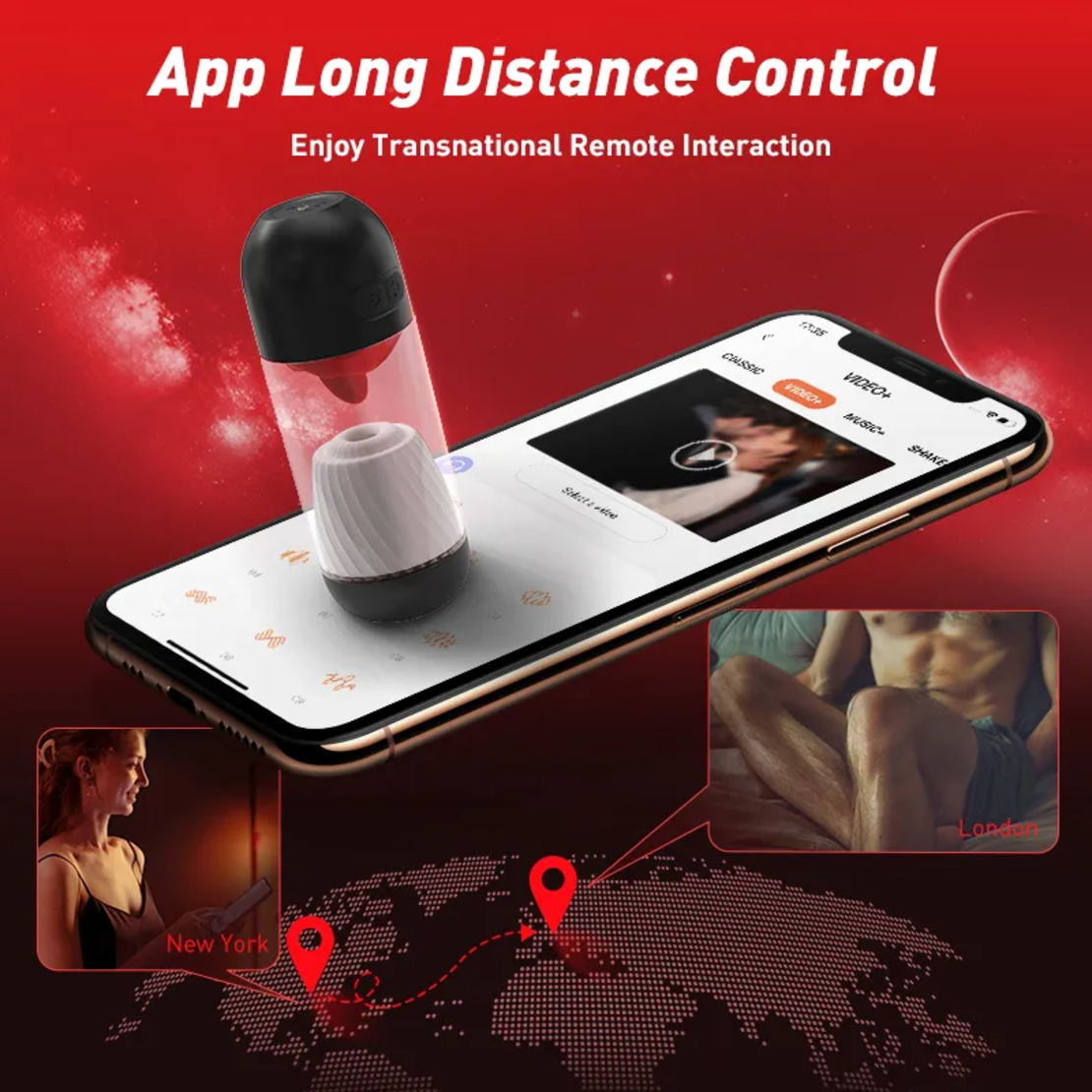 APP-Controlled 360° Tongue Stimulation Male Masturbation Cup