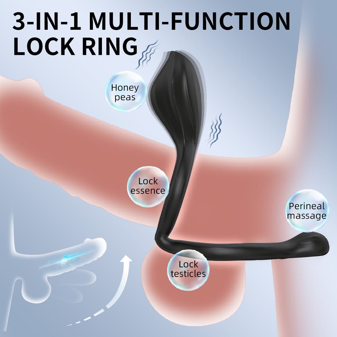 APP-Controlled 3-in-1 Vibrating Penis Ring – Dual Motors, 9 Frequencies, and Exercise Tracking