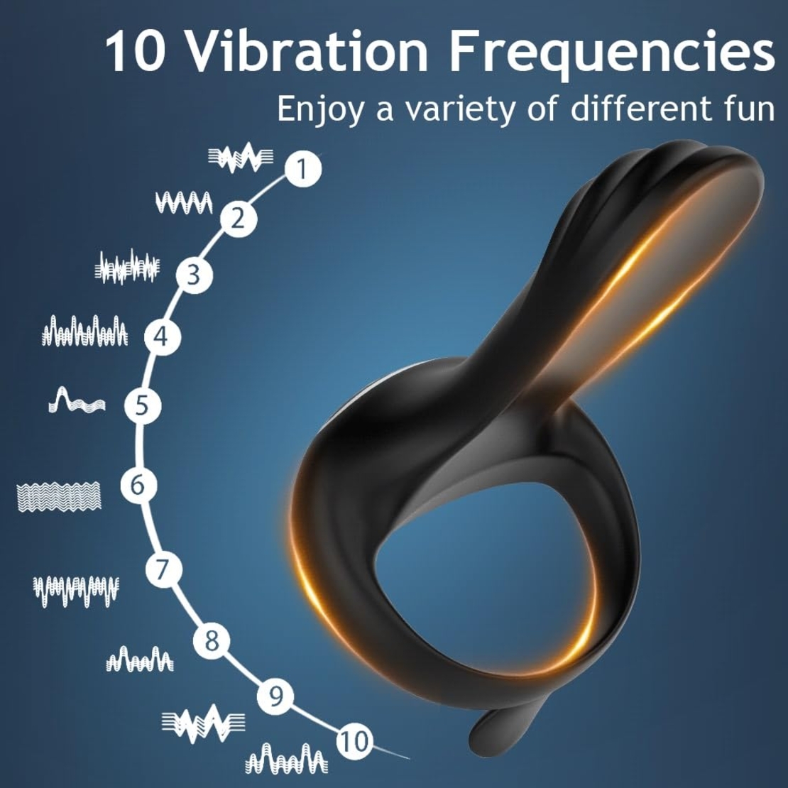 Penis Ring with App Control, 10 Frequencies, and Long-Lasting Endurance