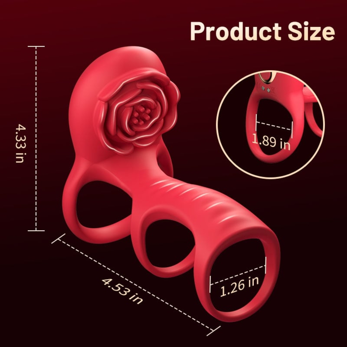 Triple Penis Ring 3-in-1 – Intense Stimulation and Pleasure for couple