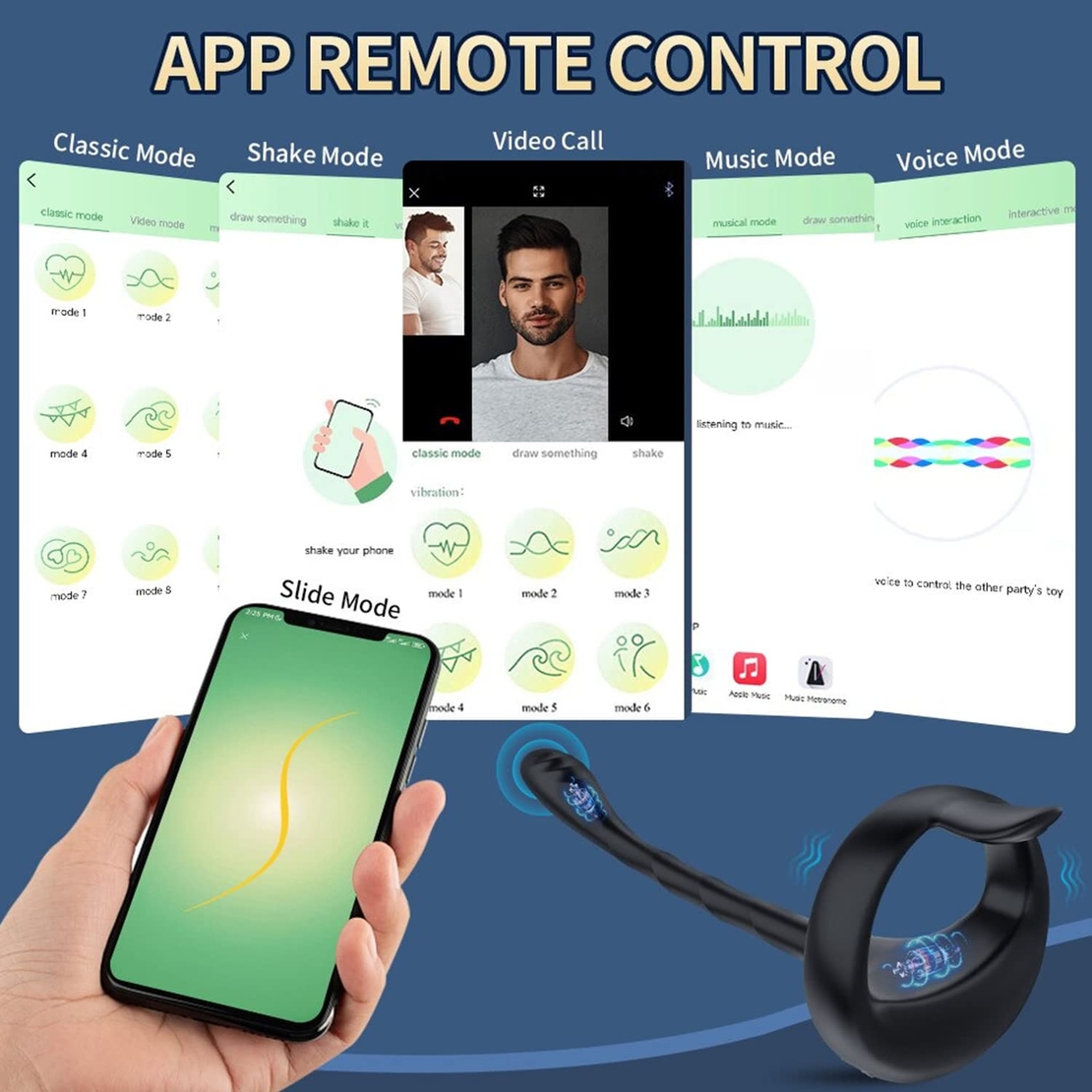 Multifunctional Prostate Massager with Penis Ring and Anal Hook – App Control for Maximum Stimulation