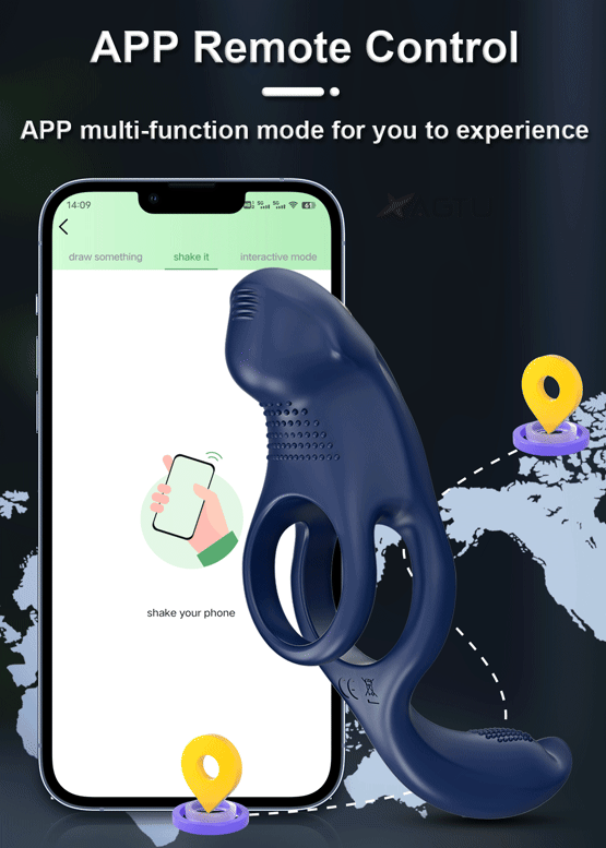 Vibrating Penis Ring with App Control – 9 Modes for Delayed Ejaculation and Clitoral Stimulation