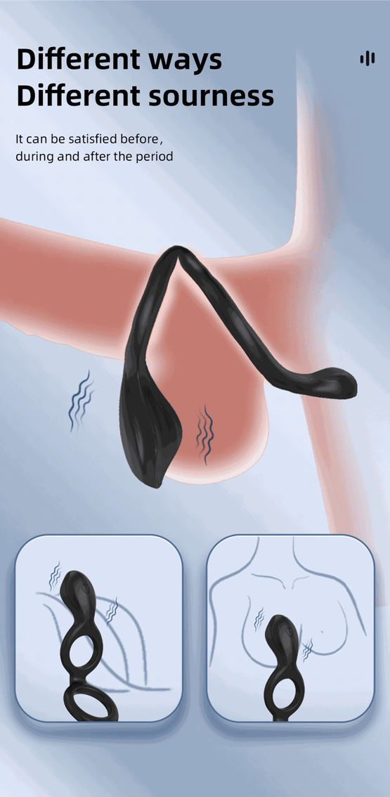 APP-Controlled 3-in-1 Vibrating Penis Ring – Dual Motors, 9 Frequencies, and Exercise Tracking