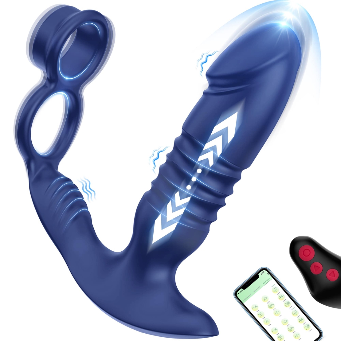 Smart Prostate Stimulator and 3-in-1 Penis Ring – Take Control of Your Pleasure via Your Phone