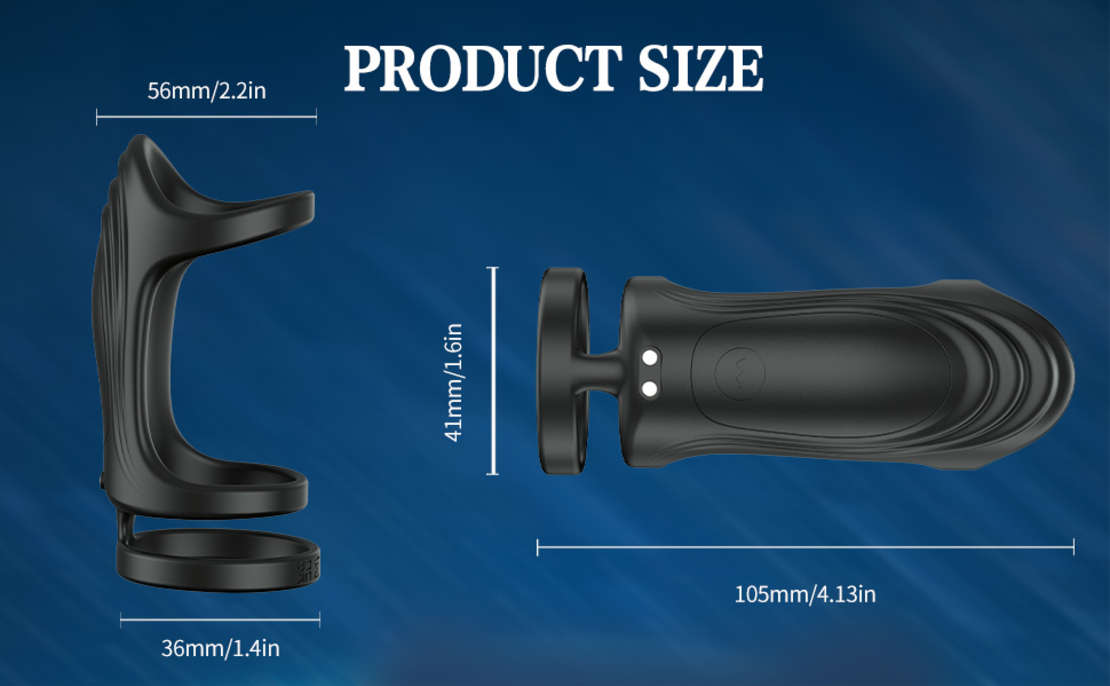 Silicone Vibrating Penis Ring with APP Bluetooth Control – 3-Ring G-Spot Stimulator for Couples