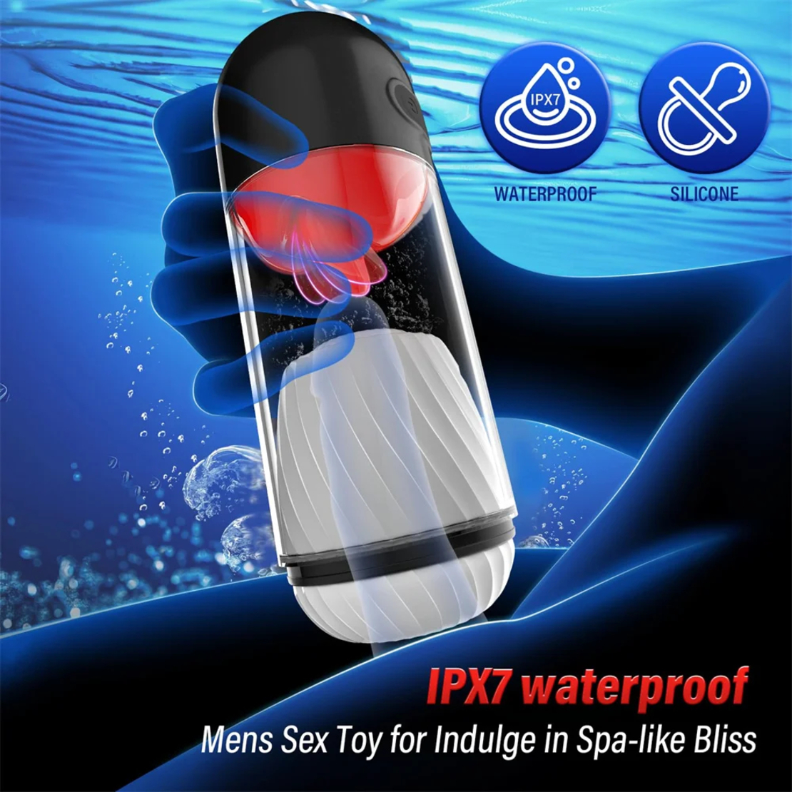 APP-Controlled 360° Tongue Stimulation Male Masturbation Cup