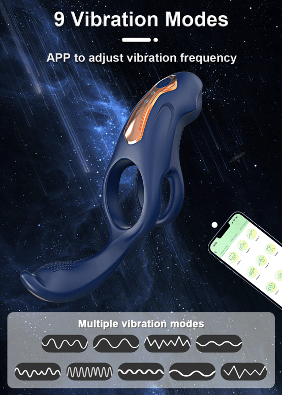 Vibrating Penis Ring with App Control – 9 Modes for Delayed Ejaculation and Clitoral Stimulation