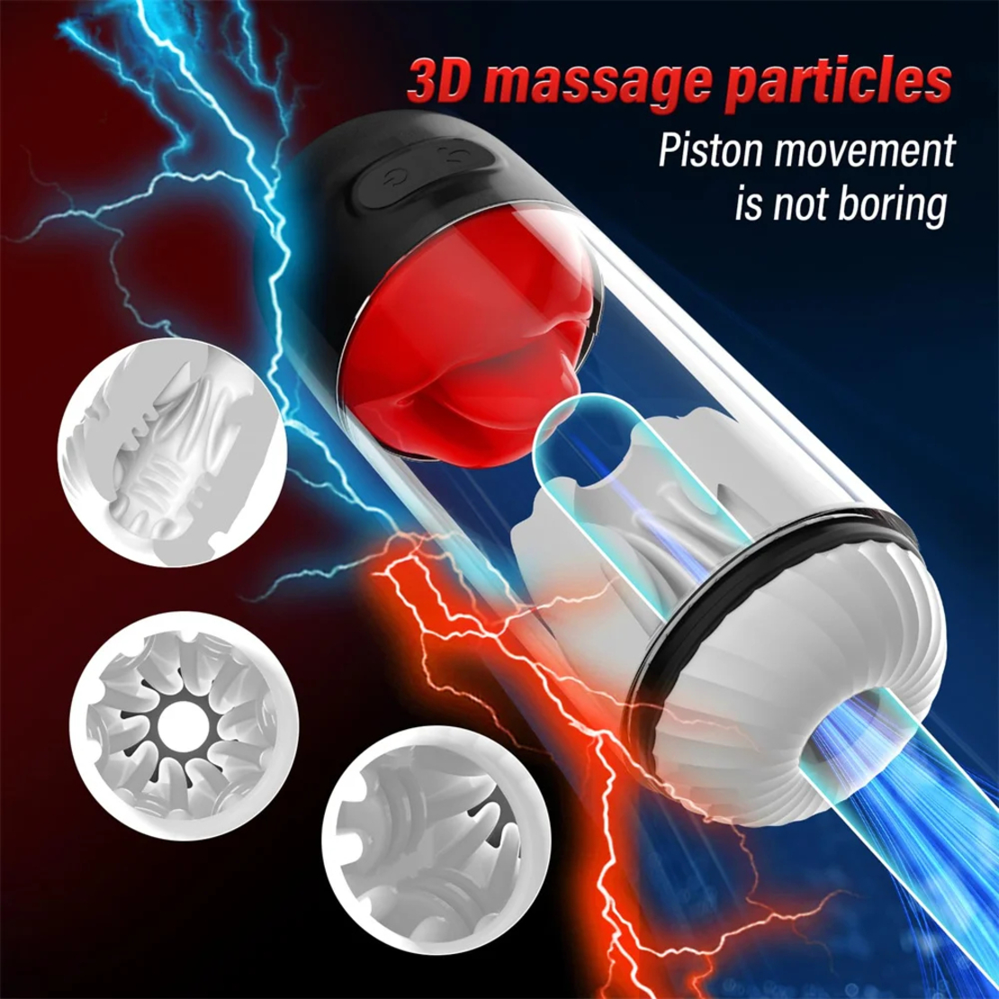 APP-Controlled 360° Tongue Stimulation Male Masturbation Cup