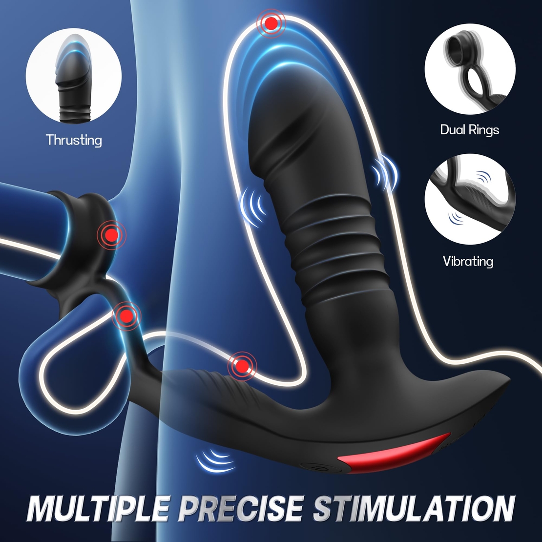 Smart Prostate Stimulator and 3-in-1 Penis Ring – Take Control of Your Pleasure via Your Phone