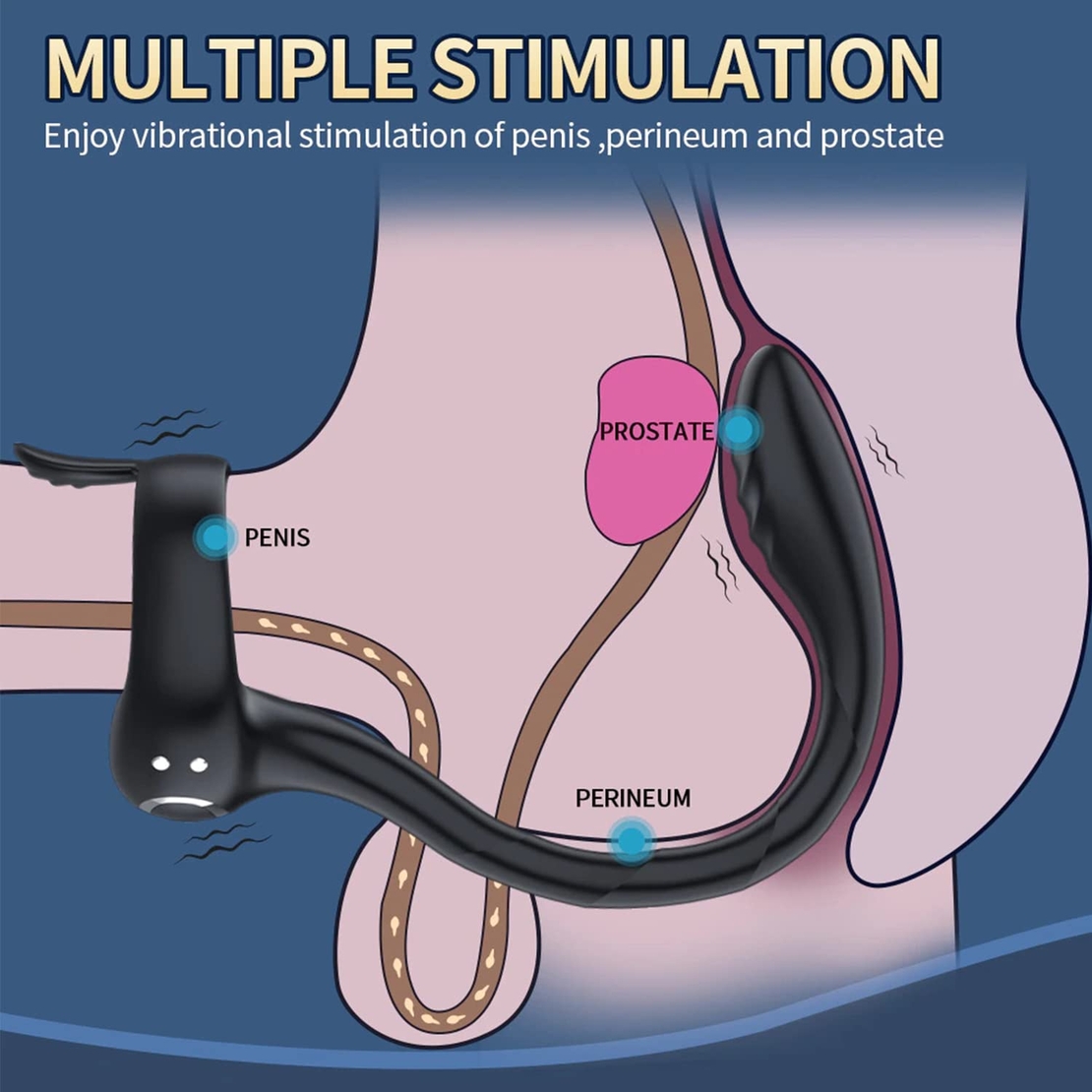 Multifunctional Prostate Massager with Penis Ring and Anal Hook – App Control for Maximum Stimulation