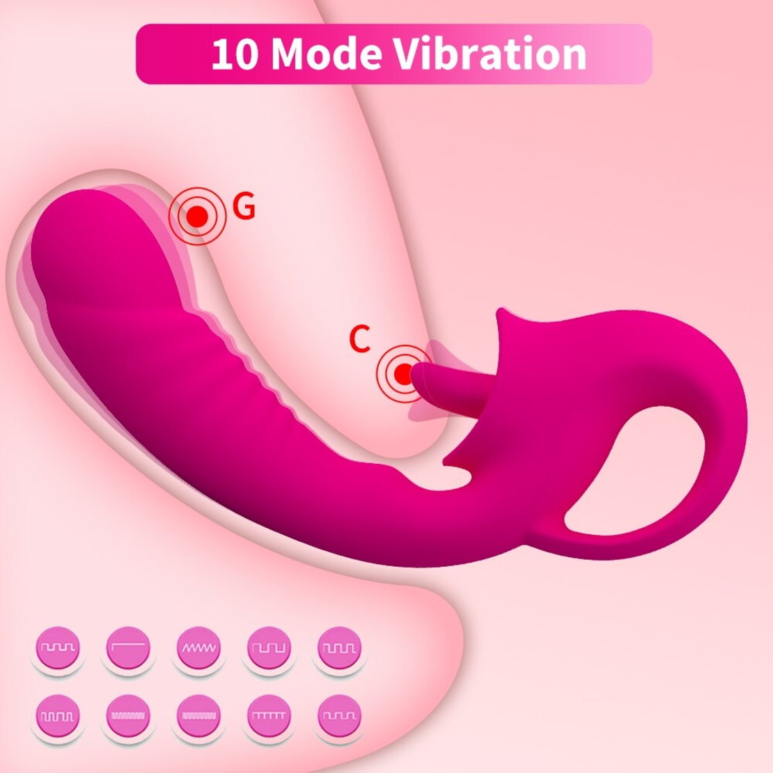 Multi-Functional Vibrator for Nipple, Clitoral, and Vaginal Stimulation
